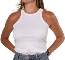 Load image into Gallery viewer, White Ribbed Tank Top