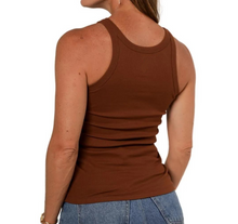 Load image into Gallery viewer, Caffe Ribbed Tank Top